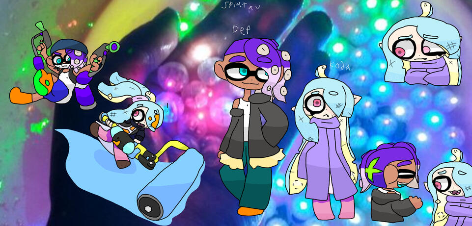 ink/octoling refs for me and dep (im aware i got the eye markings wrong get off of my back-)